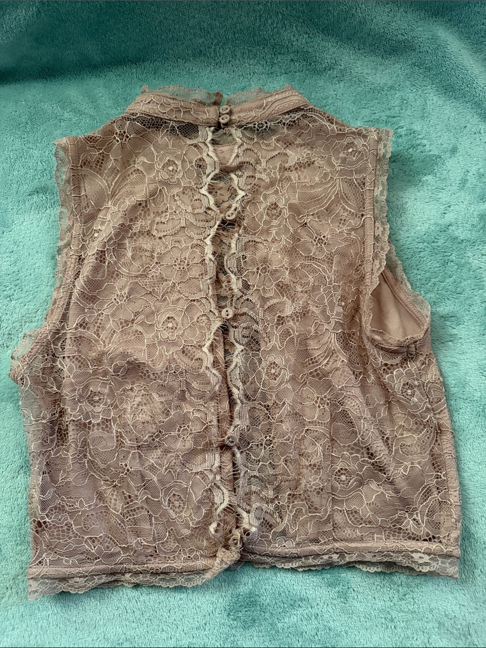Forever 21 Dusty Mauve Lace Button